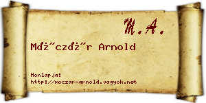 Móczár Arnold névjegykártya