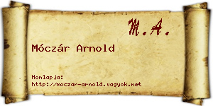 Móczár Arnold névjegykártya