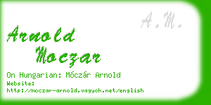 arnold moczar business card