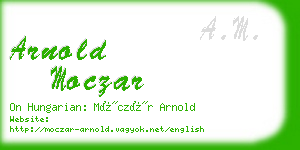 arnold moczar business card